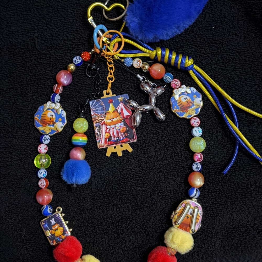 Orange Cat Circus Purse/Junkchain